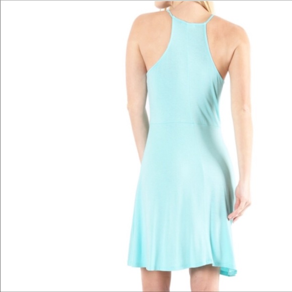 Strappy Skater Dress in Black Racerback - Picture 3 of 4